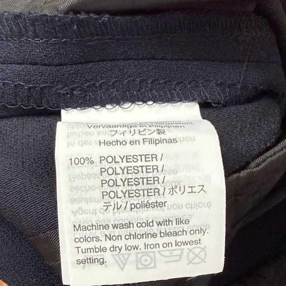 B25 J. Crew 365 12 Women Elegant Navy Ankle Pants Office Formal Prep Business - Picture 3 of 4